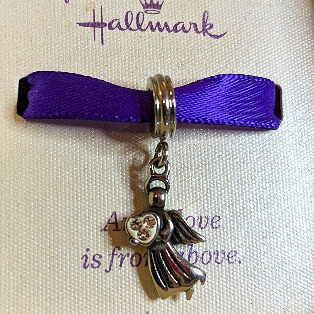 Hallmark Connections Stainless Steel Angel Heart Pendant